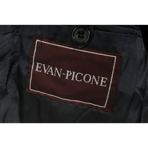 Evan Picone Men Sport Coat 38 R Medium Blue Wool Gold Two Button Blazer Jacket - Picture 6 of 8